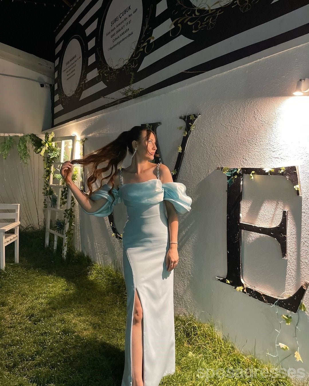 Elegant Blue Mermaid Off Shoulder Maxi Long Party Prom Dress - Formal Evening Gown for Women - Perfect for Prom, Homecoming, Wedding & Special Occasions