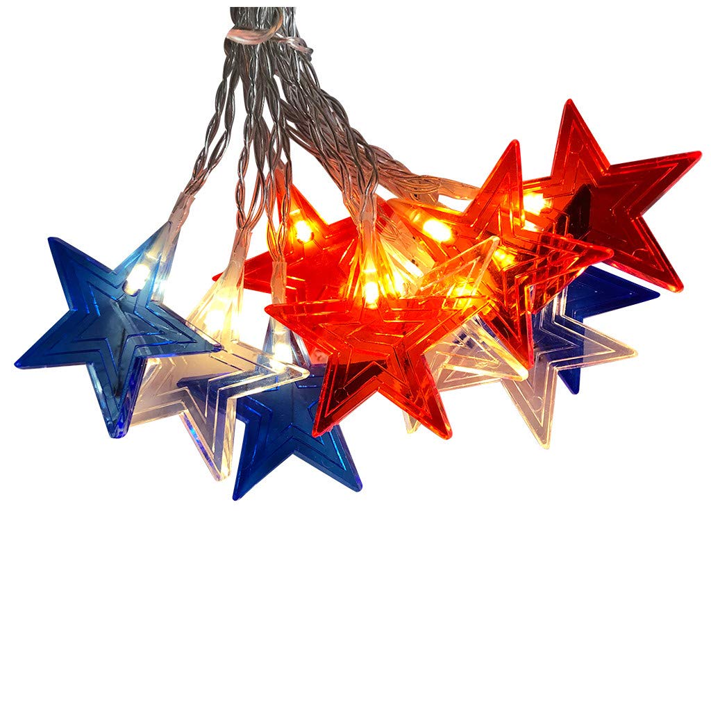 Decorative Star String Lights - USB LED Fairy Lights for Room, Garden & Independence Day Decor - Perfect for Parties, Weddings & Outdoor Events