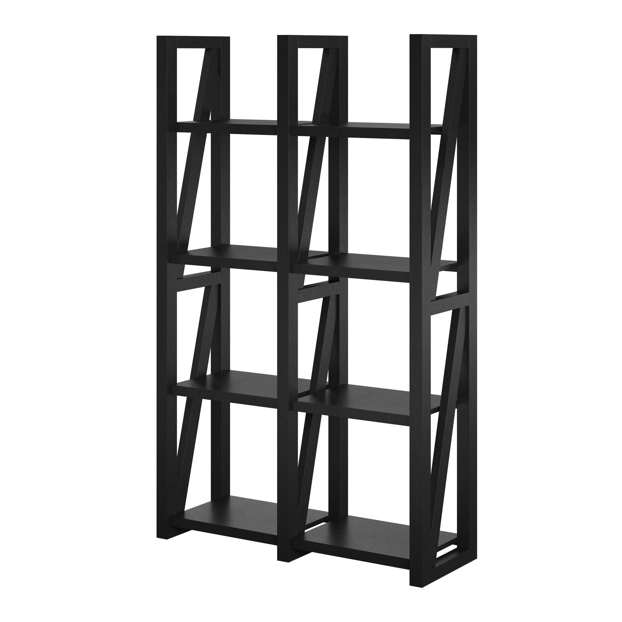 Ameriwood Home Crestwood 5-Shelf Bookcase & Room Divider in Black - 4465872COM | Perfect for Home Office, Living Room & Bedroom Organization