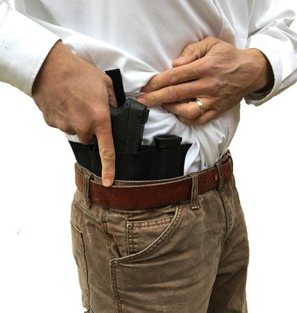 Left & Right Hand Side Draw Belly Band Gun Holster for Concealed Carry - Comfortable & Adjustable for Running, Hiking & Everyday Wear