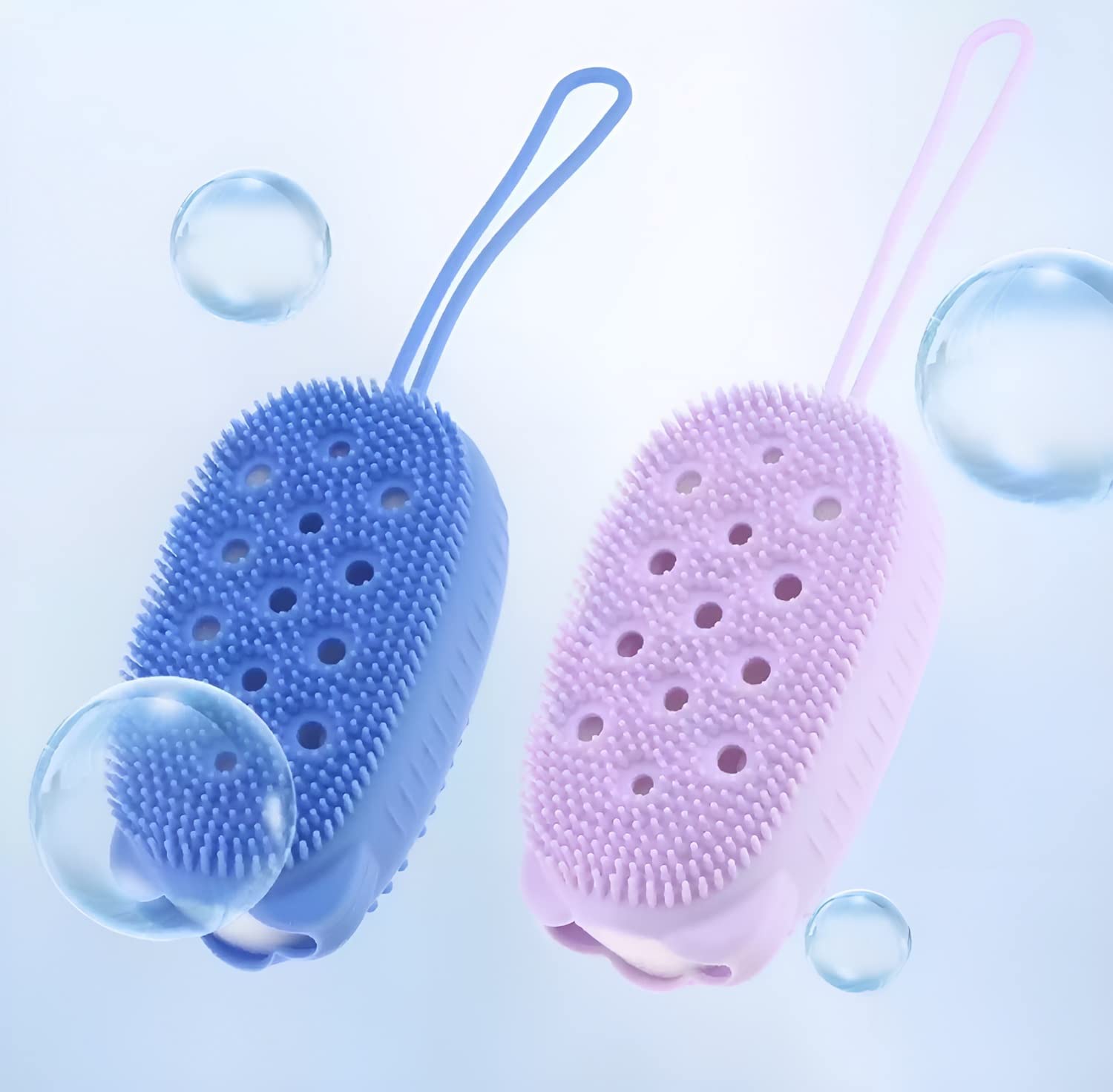 LD LUCIDO DECORE Silicone Bubble Bath Brush - Ultra Soft Exfoliating Body Scrubber for Shower | Unisex Bath Brush for Healthy Skin & Relaxation | Perfect for Spa, Massage & Self-Care Routines