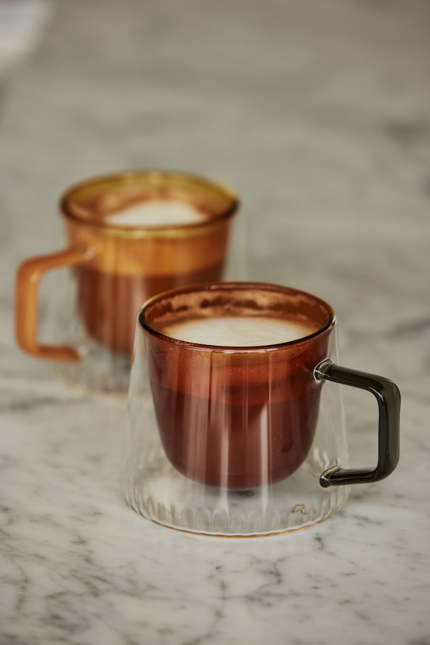 Premium Dark Amber Glass Coffee Cup - Insulated & Durable for Hot & Cold Drinks - Perfect for Home, Office, or Travel Use