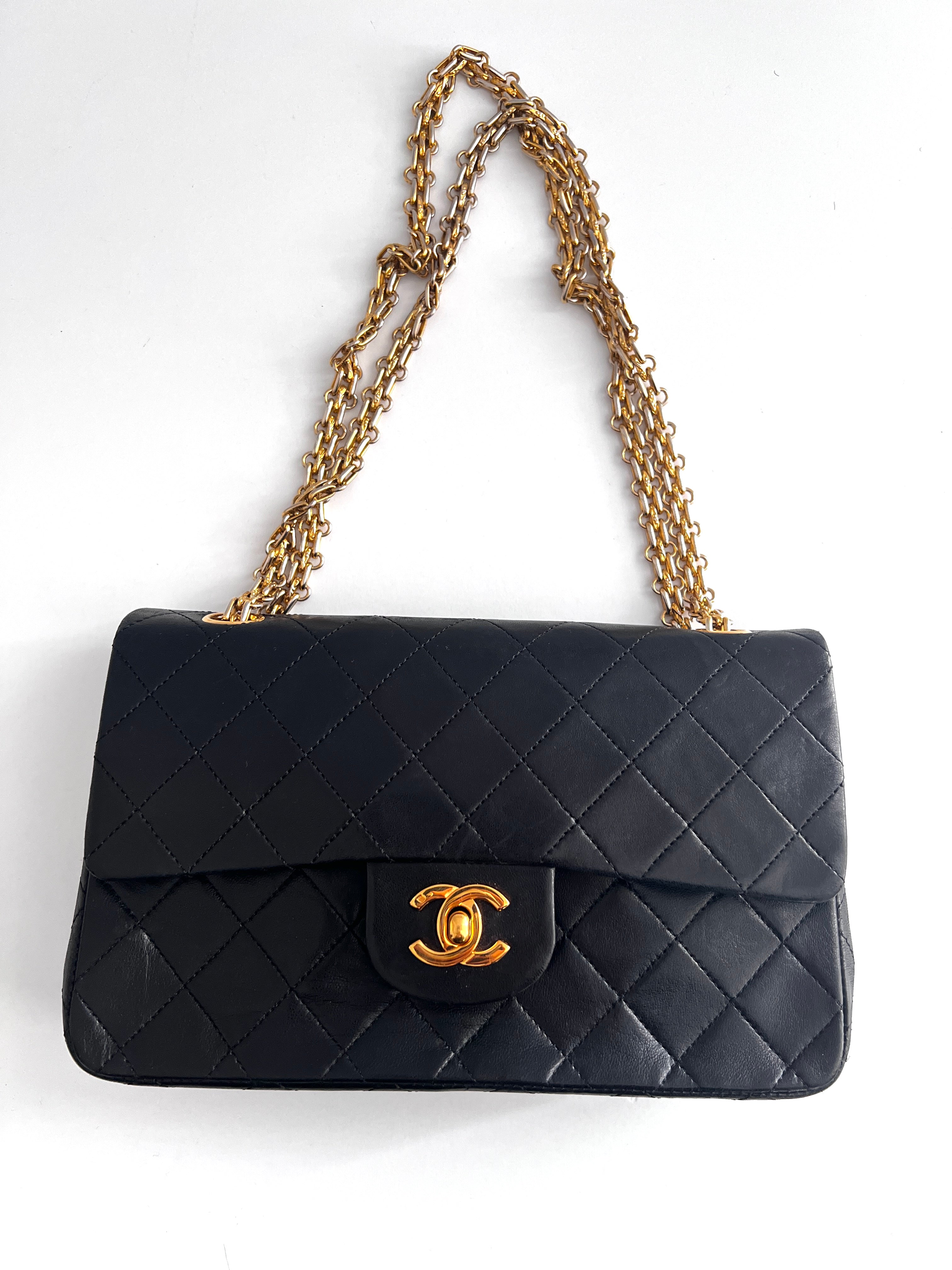 Vintage Chanel Small Classic Flap Bag with Bijoux Chain - Timeless Luxury Handbag for Women, Perfect for Evening Parties & Special Occasions
