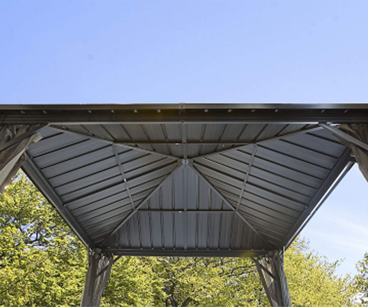 Sojag Outdoor 10' x 12' Dakota Hardtop Gazebo - Waterproof Sun Shelter with Steel Frame for Patio, Backyard, and Garden - Perfect for Outdoor Entertaining and Relaxation