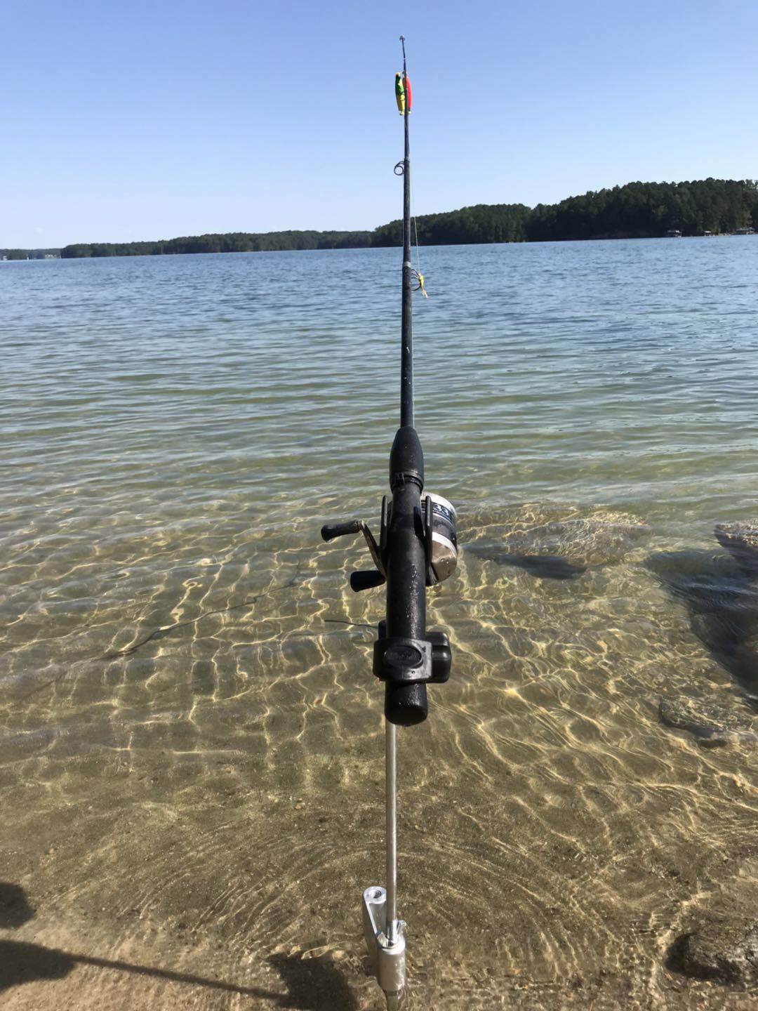 Brocraft Adjustable Bank Fishing Rod Holder - Swivel & Ground Mount for Shore Anglers - Perfect for River, Lake & Beach Fishing