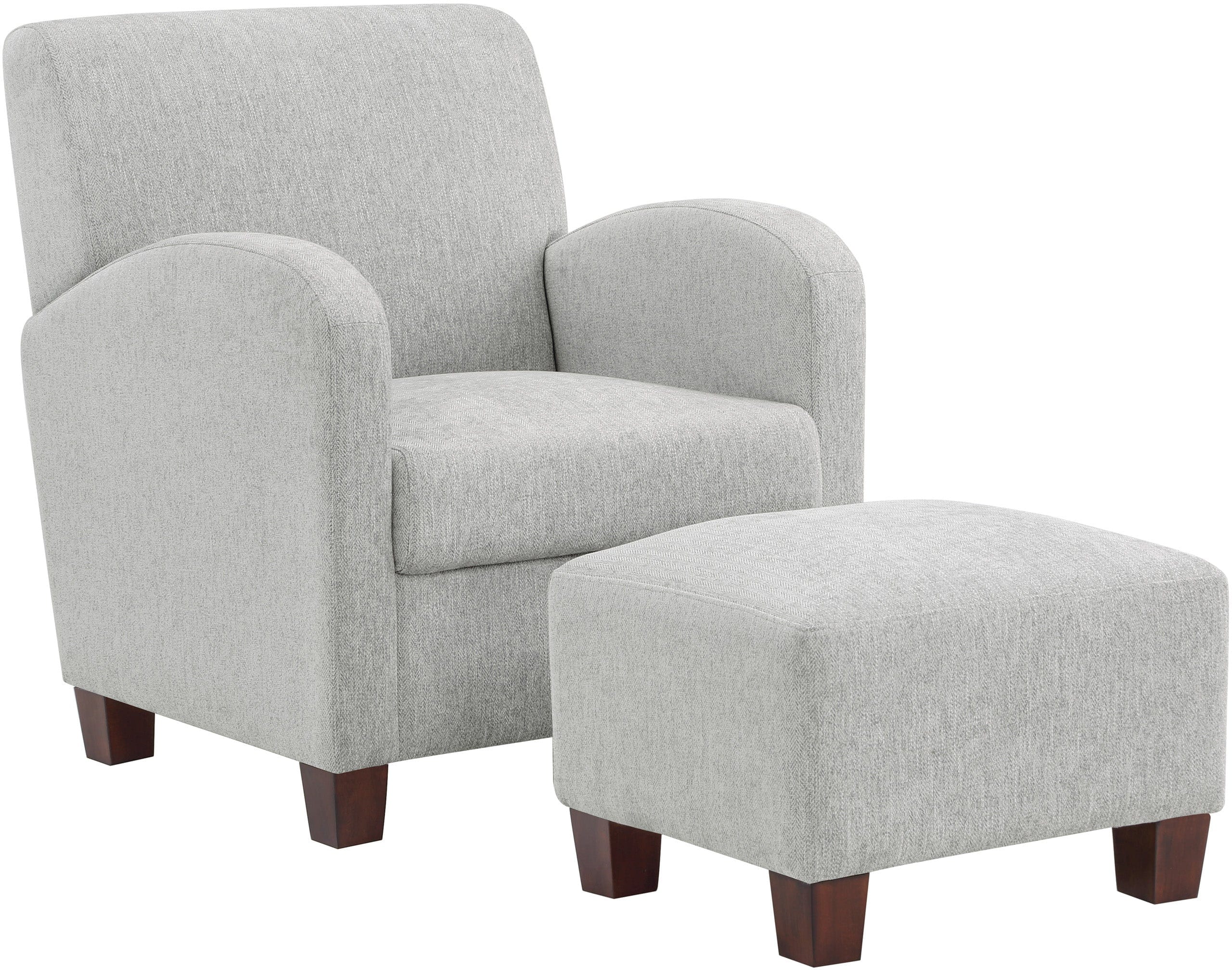 Office Star Aiden Chair & Ottoman Set - Ergonomic Herringbone Fabric Executive Chair with Matching Footrest - Perfect for Home Office, Study, or Workspace Comfort