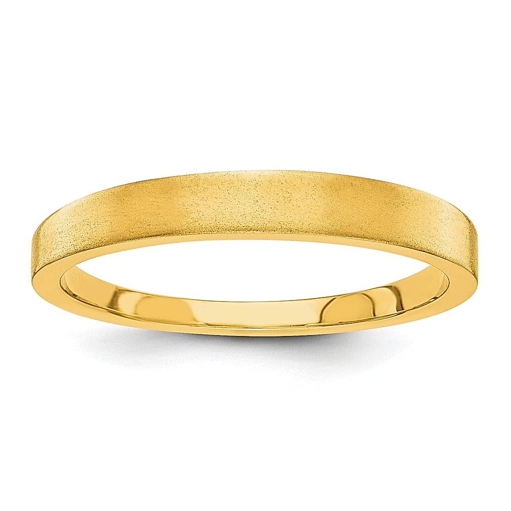 14K Yellow Gold 3mm Tapered Wedding Band for Women - Classic Thin Engagement Ring, Anniversary Jewelry Gift for Her - Perfect for Bridal, Proposals & Special Occasions