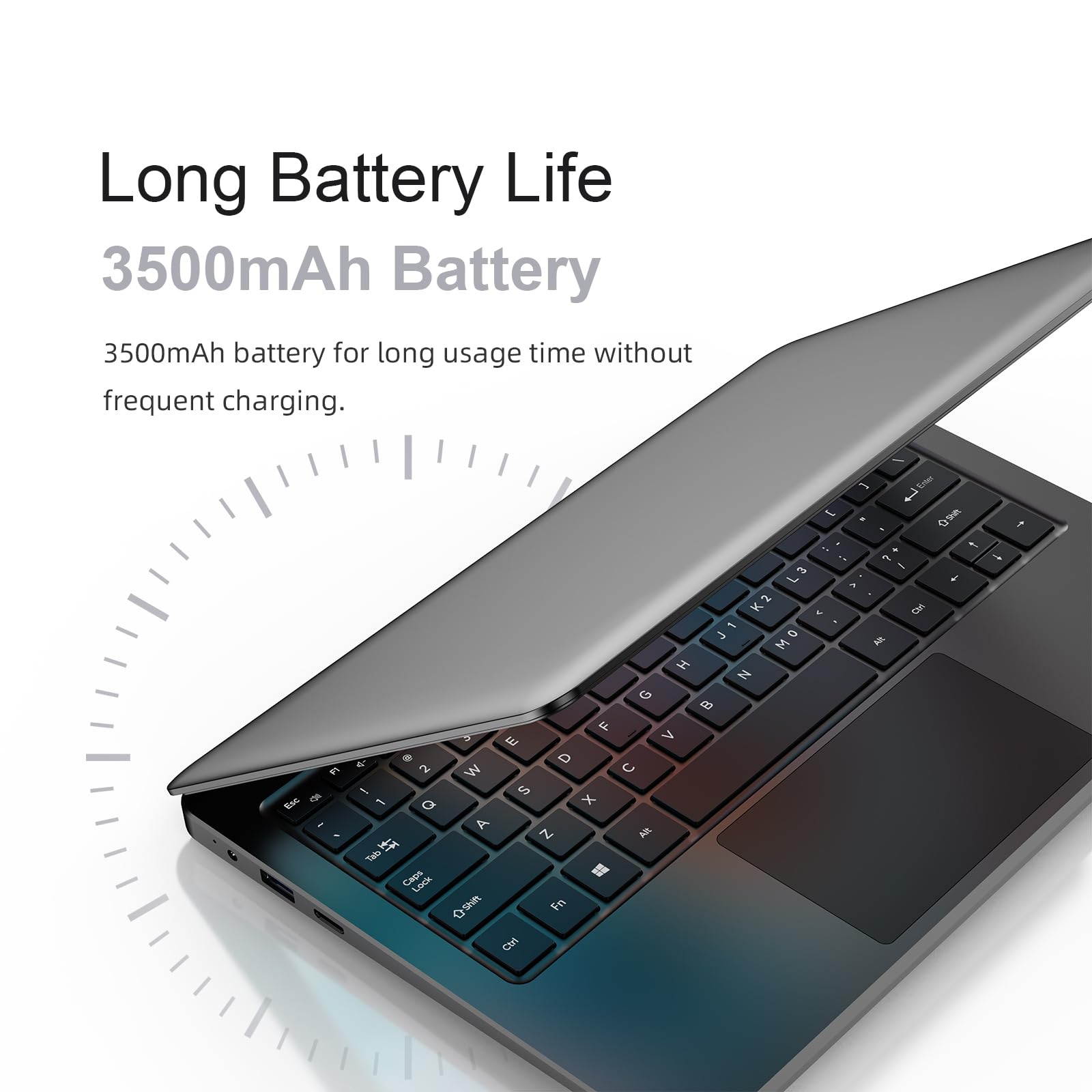 11.6 Inch Mini Laptop - Slim & Lightweight Windows Notebook with Intel N4000 Dual Core, 8GB RAM, 128GB SSD - Portable Computer for Work, School & Travel - Perfect for Remote Work, Online Classes & Business Trips (Black)