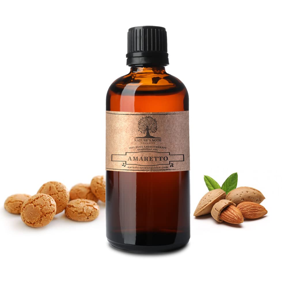 **Nature's Note Organics Amaretto Essential Oil - 100% Pure Therapeutic Grade for Aromatherapy, Diffusers & Massage - 8 Fl Oz Bottle - Perfect for Relaxation, Stress Relief & Home Fragrance**