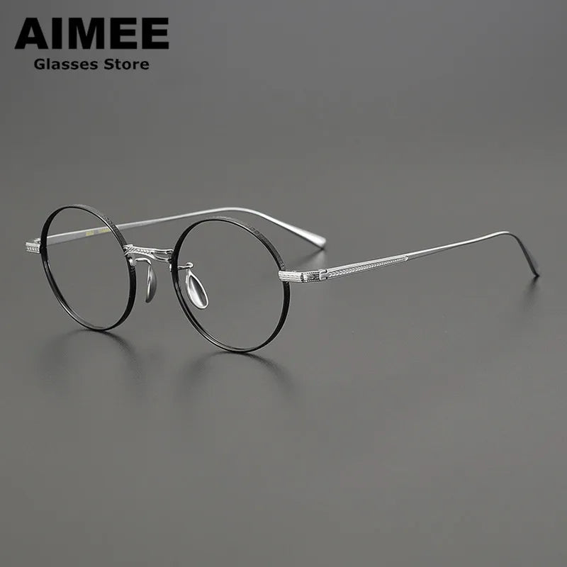 Aimee Women's Full Rim Oval Round Titanium Eyeglasses Frame 18005 - Lightweight & Durable Eyewear for Work, Reading & Everyday Fashion
