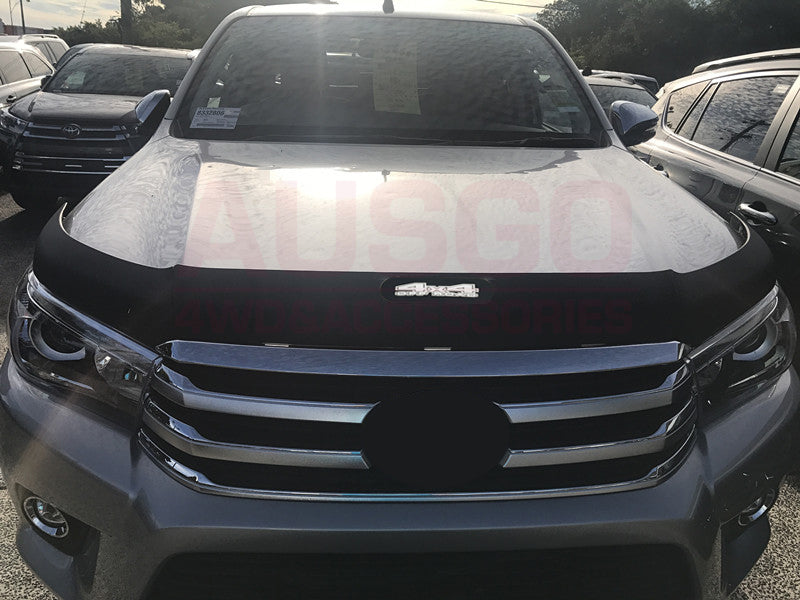 Toyota Hilux Dual Cab 2015-2020 Weather Shields & Bonnet Protector - Durable Injection Molded Car Accessories for Rain & Sun Protection | Perfect for Off-Road Adventures & Daily Commuting