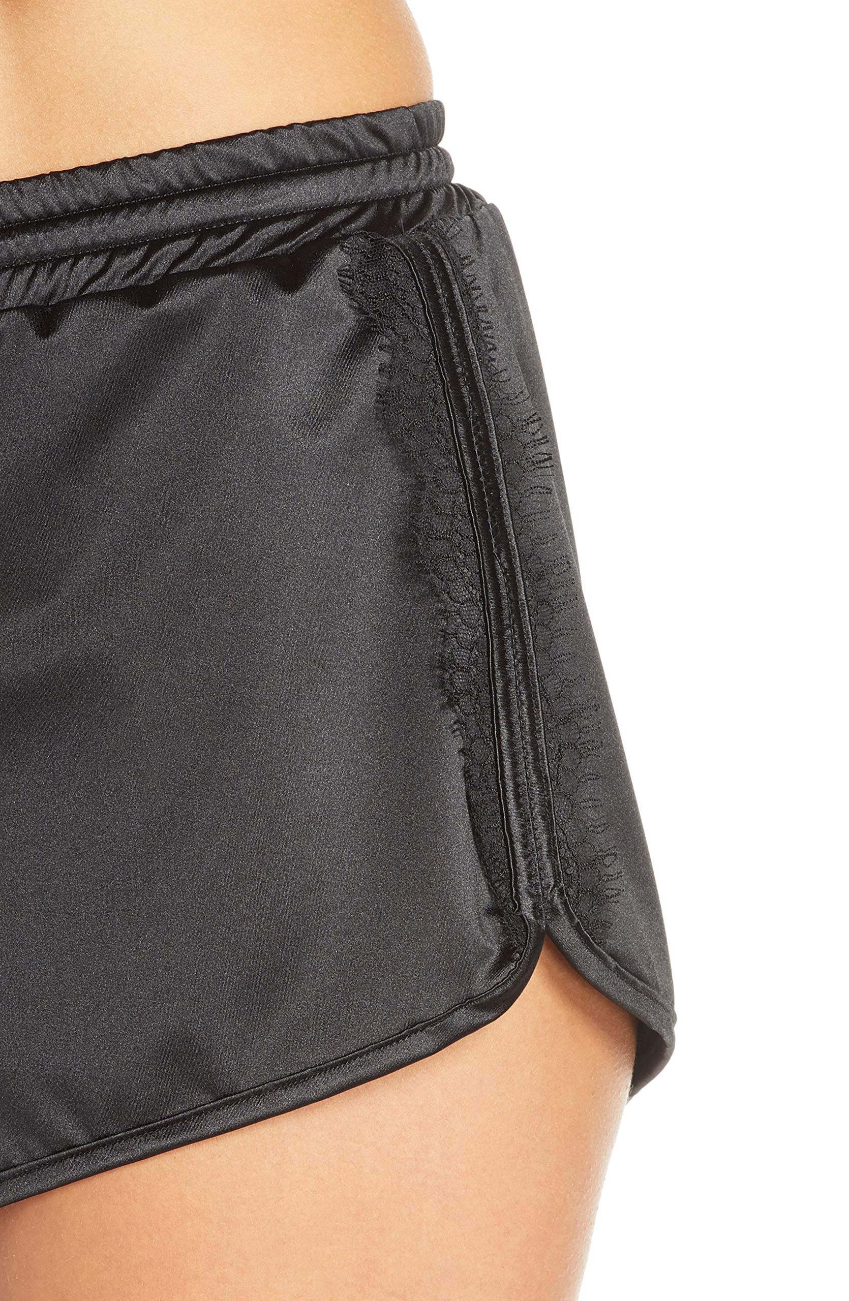 Jason Wu Women's Stretch Lace Trim Satin Pajama Shorts - Comfortable Sleepwear & Lounge Wear for Bedtime, Vacation & Relaxation