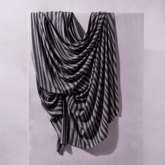 Viscose Crepe Fabric with Lenzing™ EcoVero™ Sustainable Fibers - Atelier Brunette Gaïa Charcoal - Perfect for Dresses, Blouses & Eco-Friendly Fashion Sewing Projects