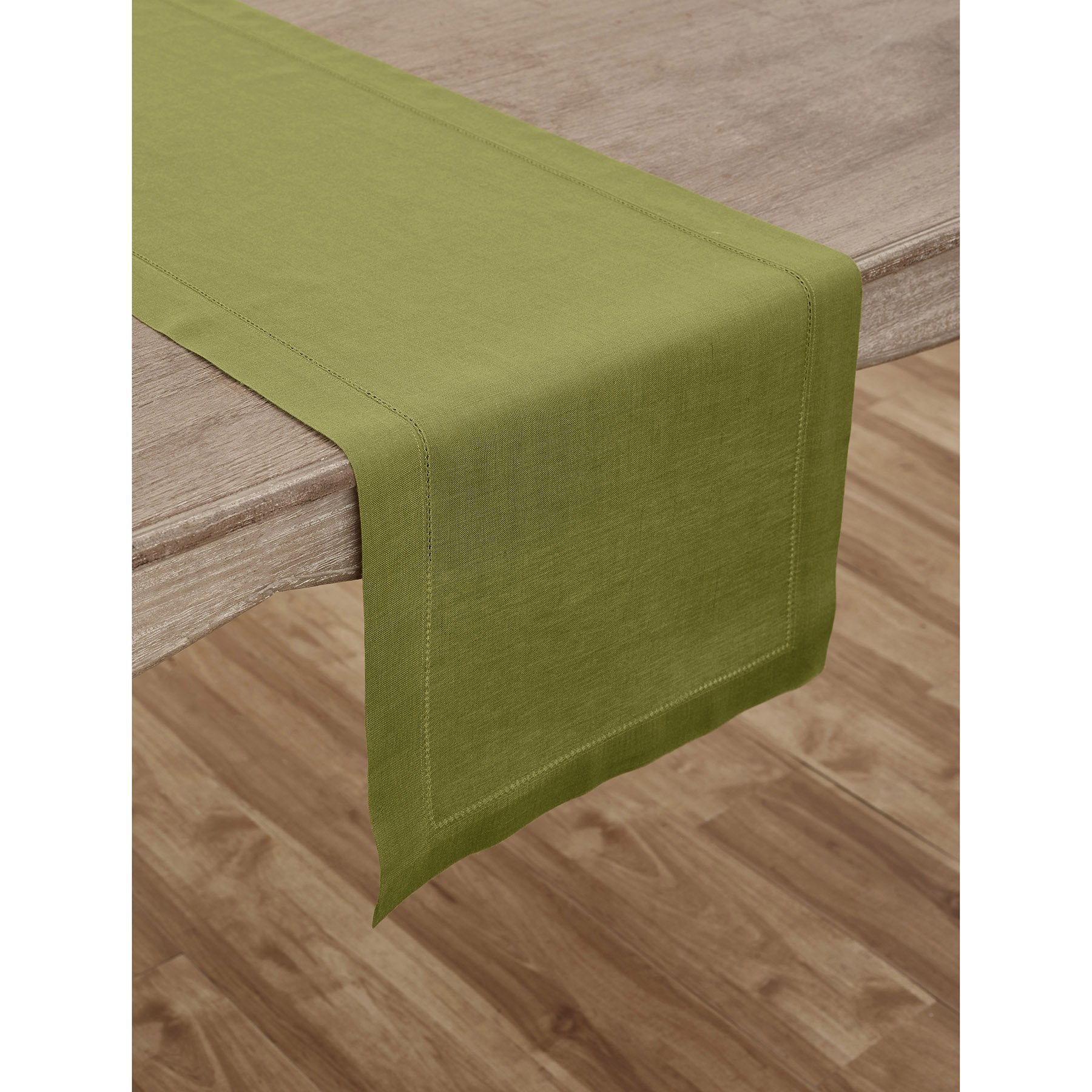 Elegant Classic Hemstitch Table Runner - Premium Linen Dining Table Decor for Weddings, Holidays & Home Decor
