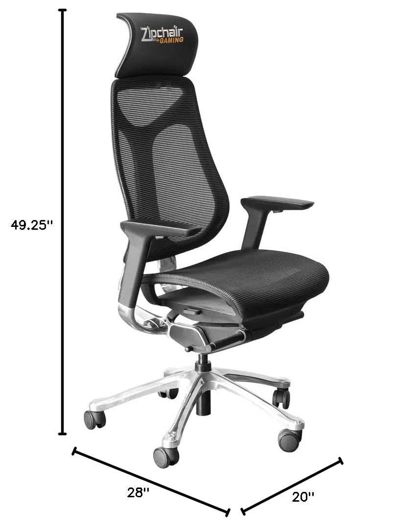 PhantomX Black Mesh Gaming Chair with Rutgers Scarlet Knights Red Embroidered Logo - Ergonomic Office & Esports Chair for PC, Console Gaming & Home Office