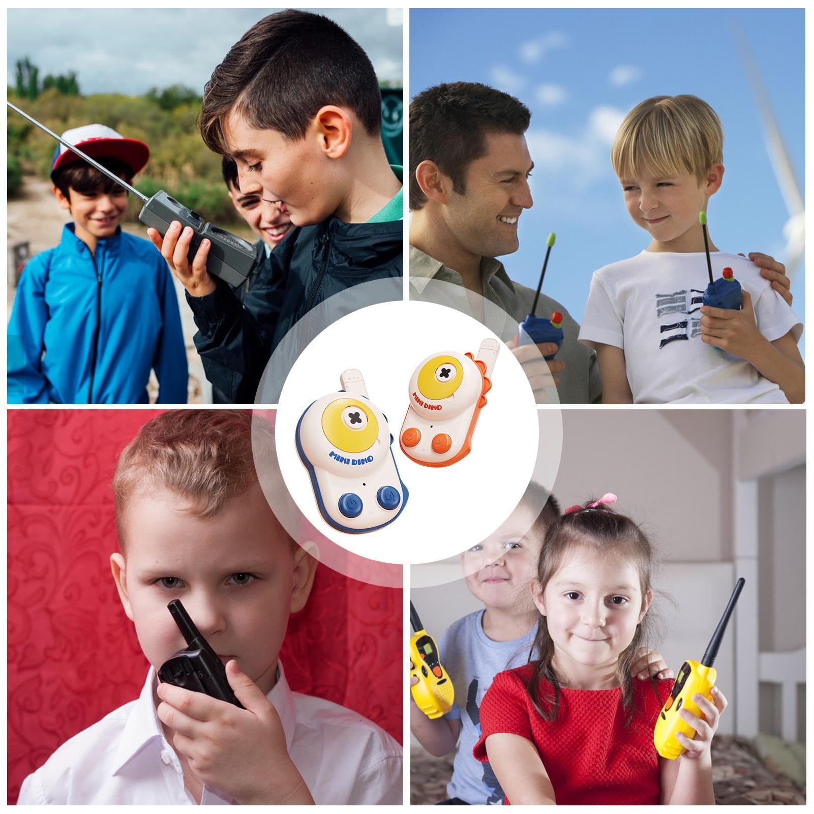 Dinosaur Walkie Talkies for Kids - Rechargeable 2-Way Radios, Portable Outdoor Toys for Boys & Girls - Perfect for Camping, Hiking, and Backyard Adventures