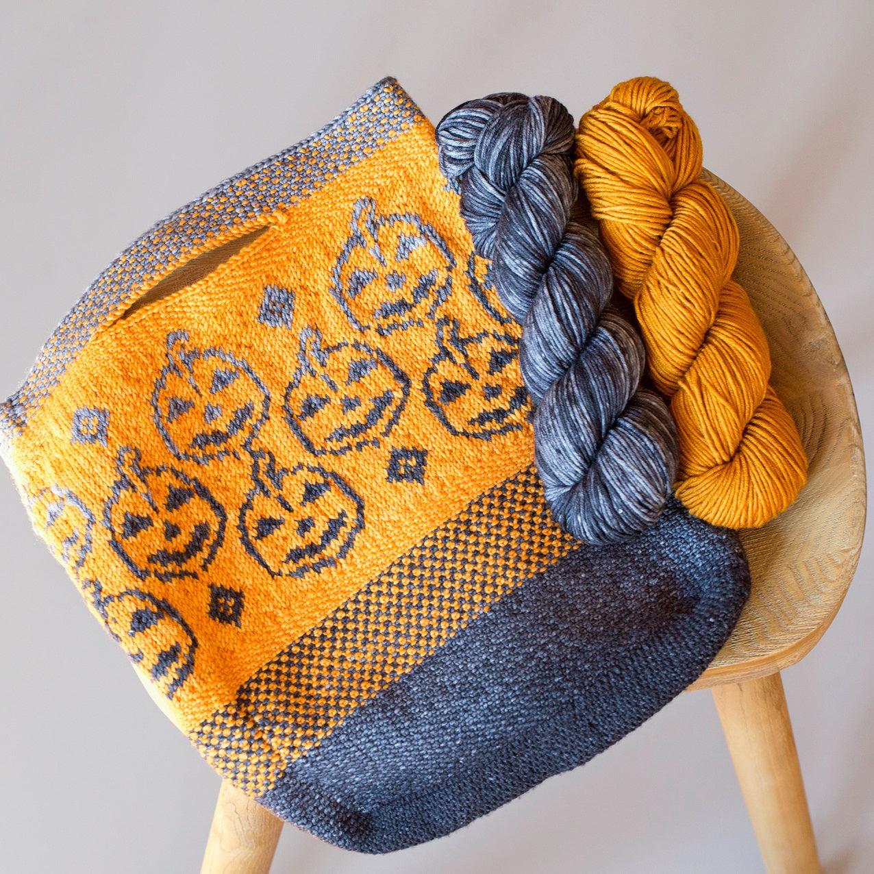Pumpkin Trick or Treat Bag Pattern - Halloween Crochet Kit for Kids & Adults | DIY Harvest & Monochrome Worsted Yarn Project | Perfect for Trick-or-Treating, Fall Decor & Gift Giving