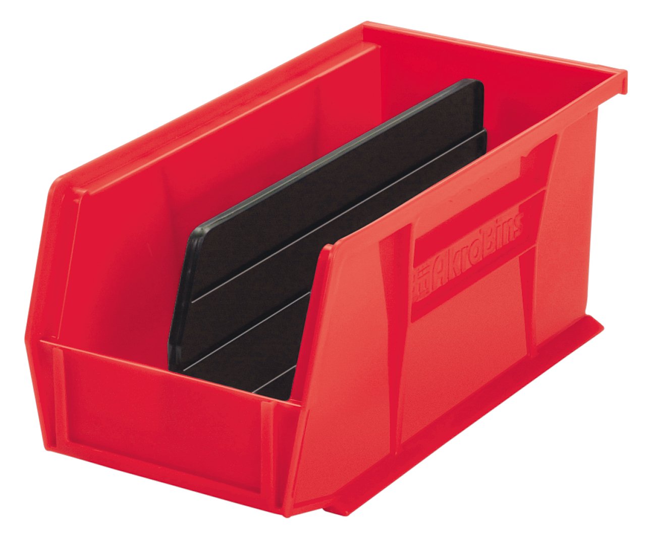 Akro-Mils 30230 & 40230 Plastic Storage Bins with Dividers - Stackable Organizer for Home, Office, Garage & Workshop Organization