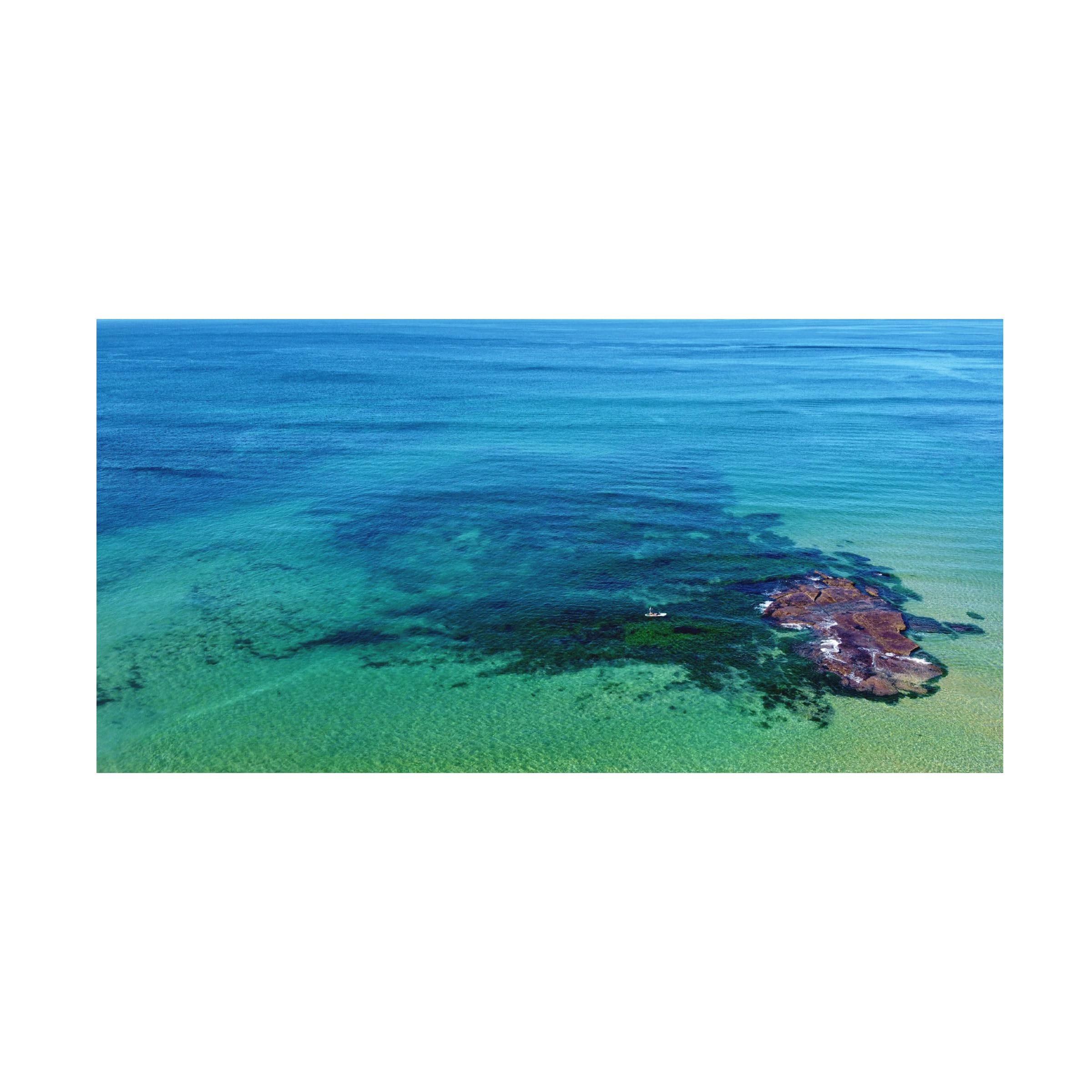 Trademark Fine Art 'Little Island' Canvas Wall Art by Beata Czyzowska - Hand-Painted Landscape Painting for Living Room, Bedroom & Office Decor
