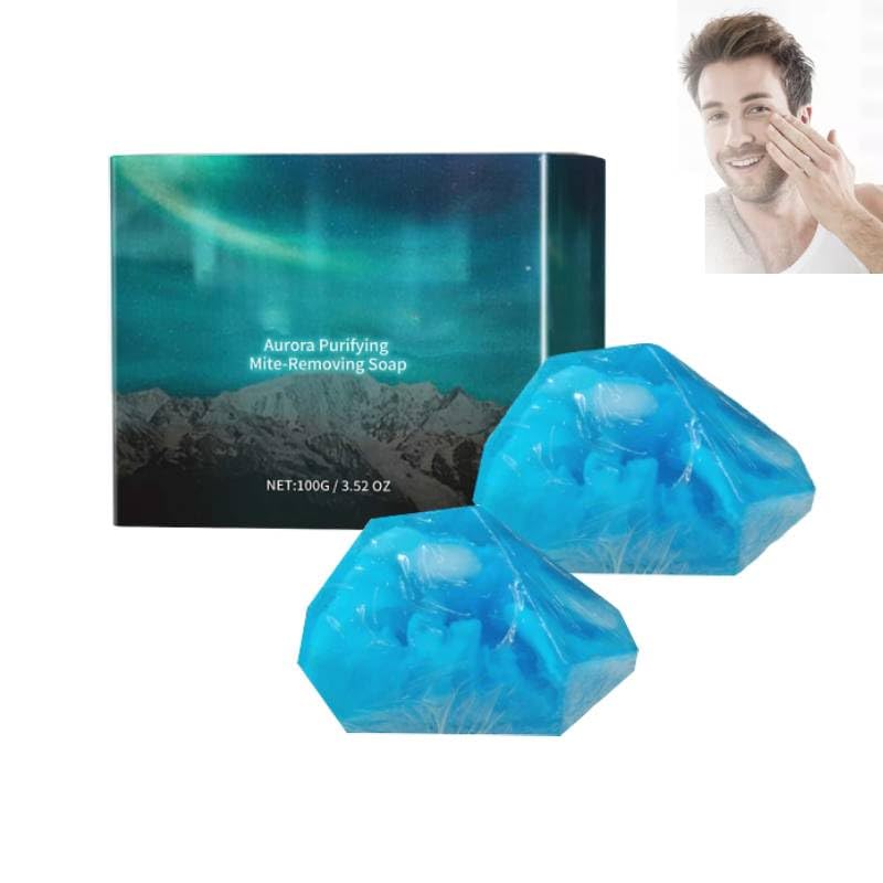 **Lisade Aurora Purifying Soap with Salicylic Acid - Acne Treatment, Oil Control & Moisturizing Body Wash - Lightens Acne Marks & Refreshes Skin - 2PCS - Perfect for Daily Cleansing & Post-Workout Skincare**