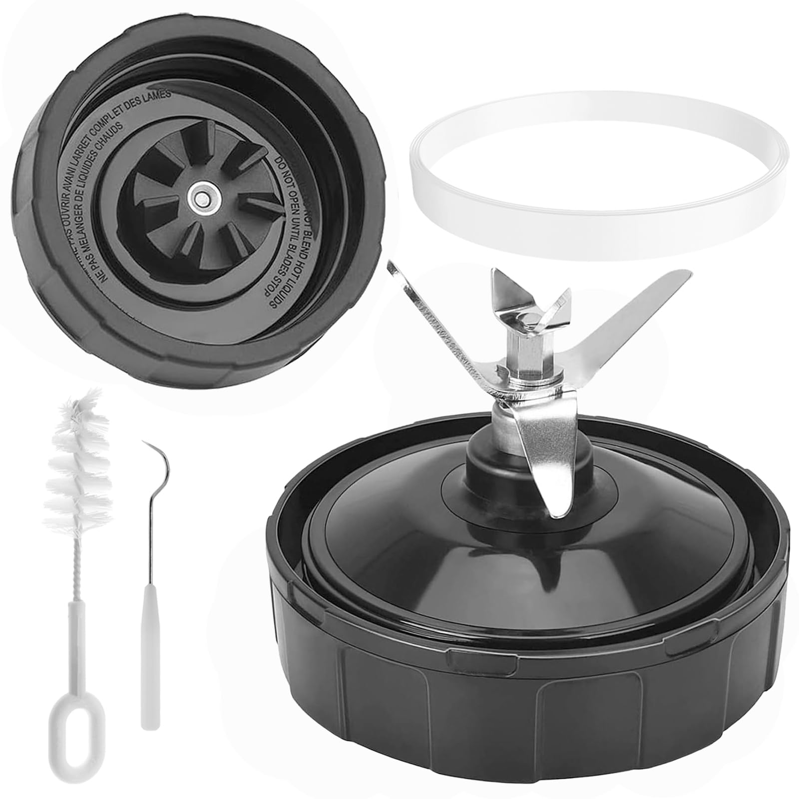 7 Fins Blender Blade Replacement for Ninja BN401 BN751 BN801 BL480-30 - Compatible with Auto iQ BL682-30 BL642-30 BL687CO-30 BL482-30 - High Performance Extractor Blade Assembly for Smoothies, Juicing & Food Prep