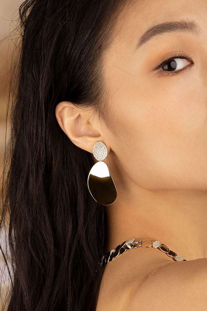 Elegant Galet Earrings Ye16170OX - Stylish Crystal Drop Earrings for Women, Perfect for Parties, Weddings & Evening Events