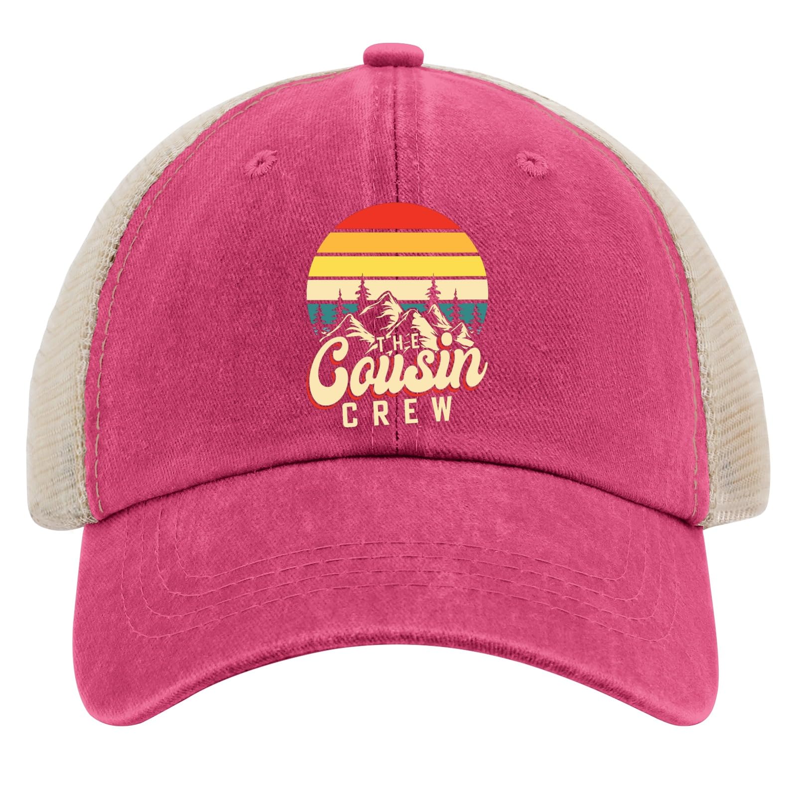 Men's Trucker Hat - Cousin Crew Mesh Back Baseball Cap for Outdoor, Garden & Vacation - Cool Gifts for Men | Perfect for Hiking, Camping & Summer Activities