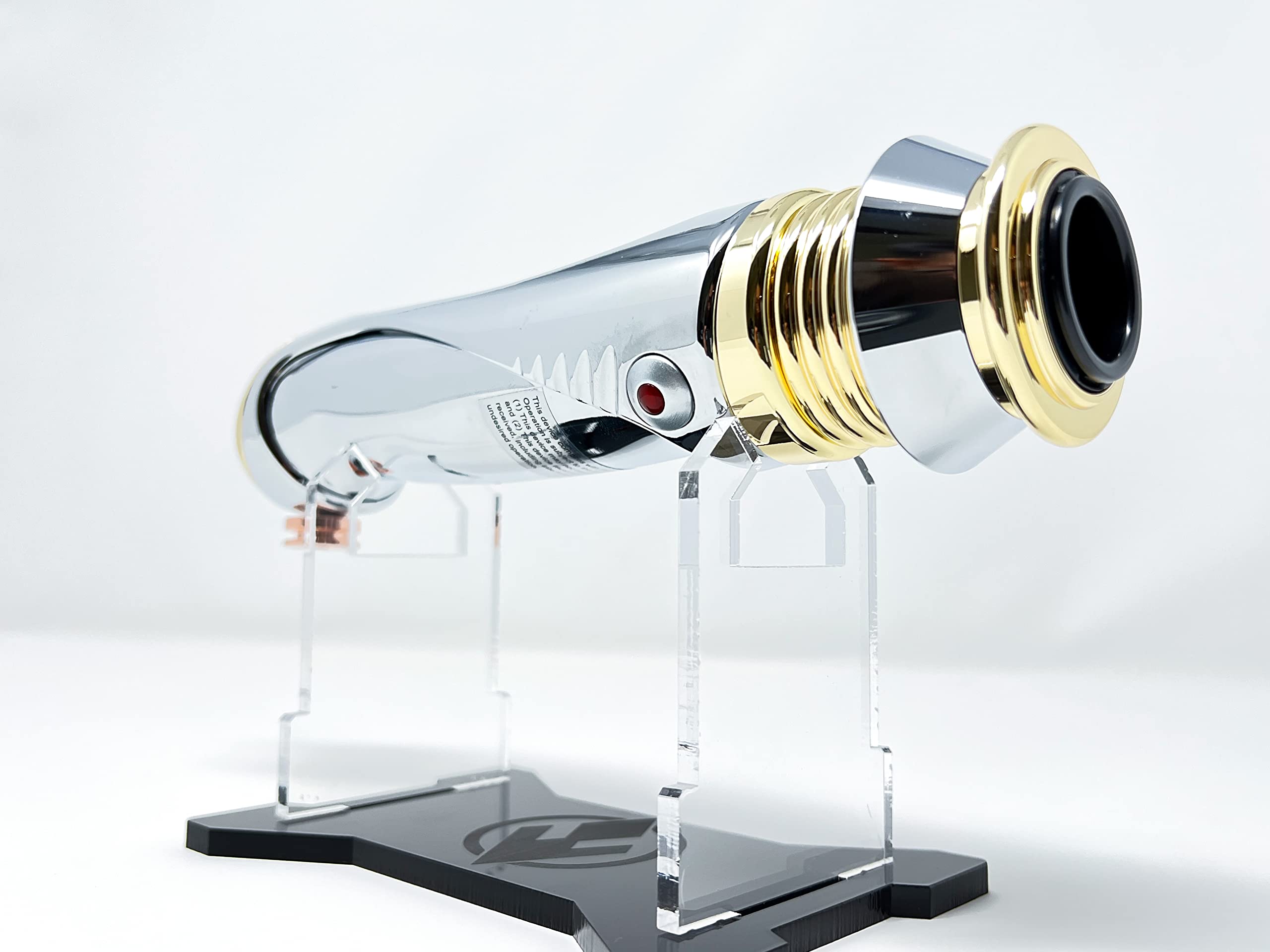 Star Wars Darth Sidious Palpatine Legacy Lightsaber Hilt with Custom Engraved Display Stand - Galaxy's Edge Exclusive Collectible for Cosplay, Display & Star Wars Fans