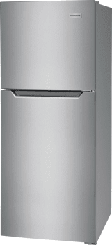 Frigidaire FFET1022UV 10.1 Cu. Ft. Compact Top Freezer Refrigerator - Stainless Steel Apartment Fridge for Small Spaces, Dorms & Kitchenettes