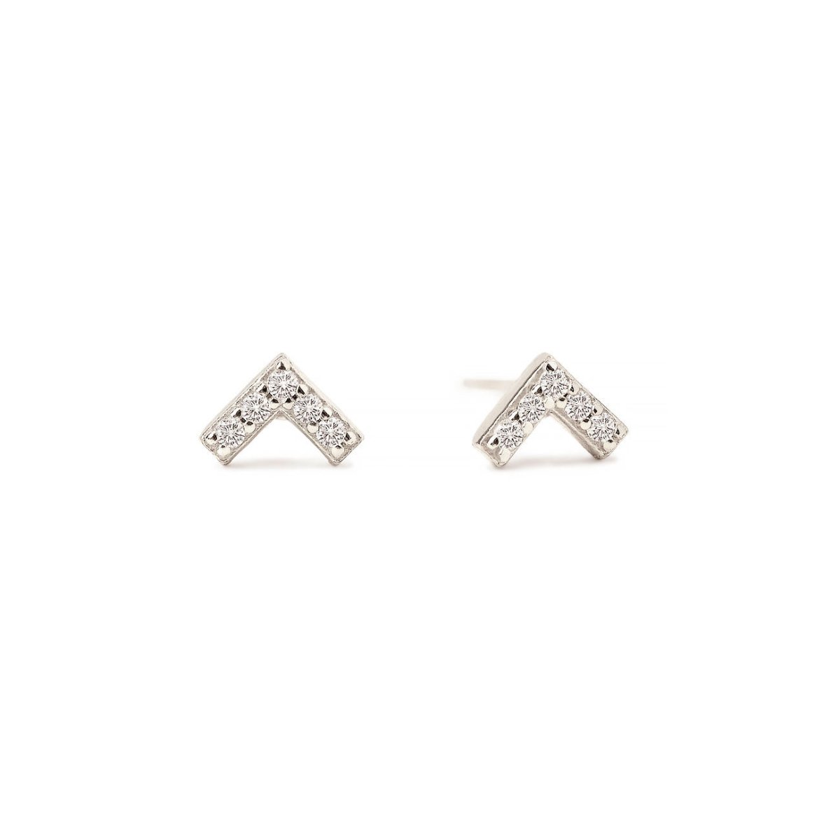 Tiny Chevron Stud Earrings - Minimalist Gold or Silver Earrings for Women - Perfect for Everyday Wear & Gifts