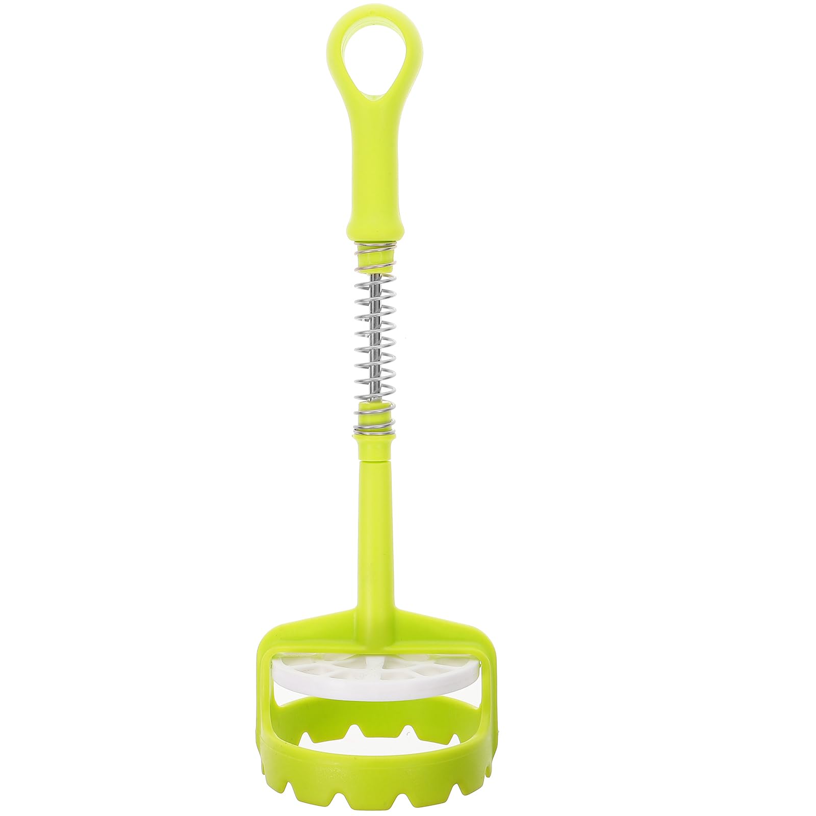 UPKOCH Spring-Loaded Potato Masher - Heavy Duty Stainless Steel Potato Presser & Fruit Vegetable Smasher - Ergonomic Non-Slip Handle for Smooth Purees - Perfect for Mashed Potatoes, Baby Food, Guacamole, Egg Salad & Jam Making (Assorted Colors)