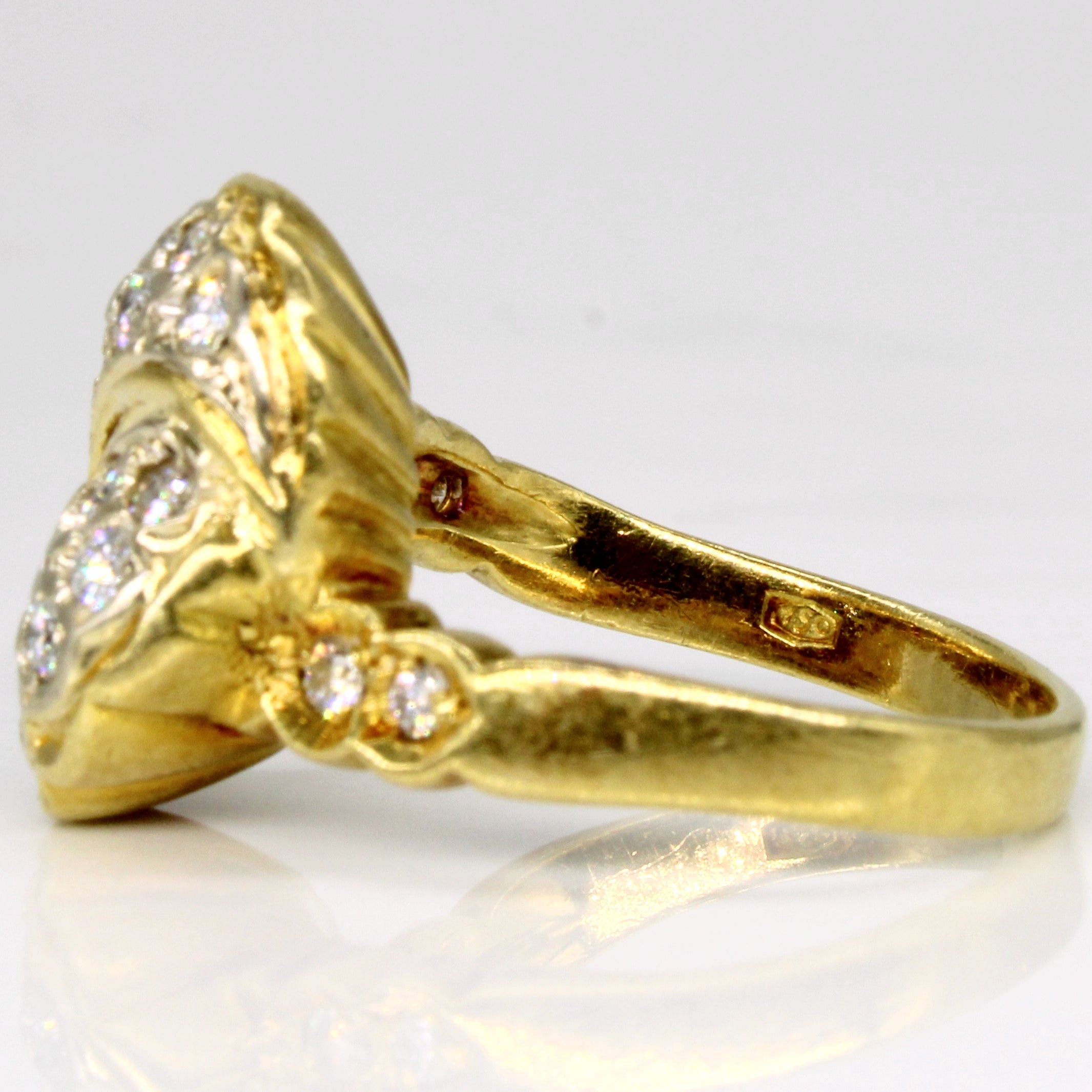 Diamond Ring for Women | 0.65 Carat Total Weight (ctw) | Size 6.25 | Elegant Wedding & Engagement Jewelry Gift