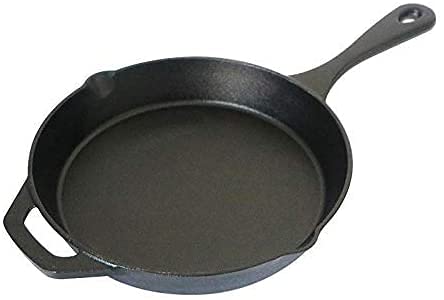 Premium Cast Iron Skillet - 12 Inch Uncoated Non-Stick Frying Pan for Steak, Omelets & Stir Fry | Heavy Duty Oven Safe Cookware for Stovetop, Grill & Camping Cooking