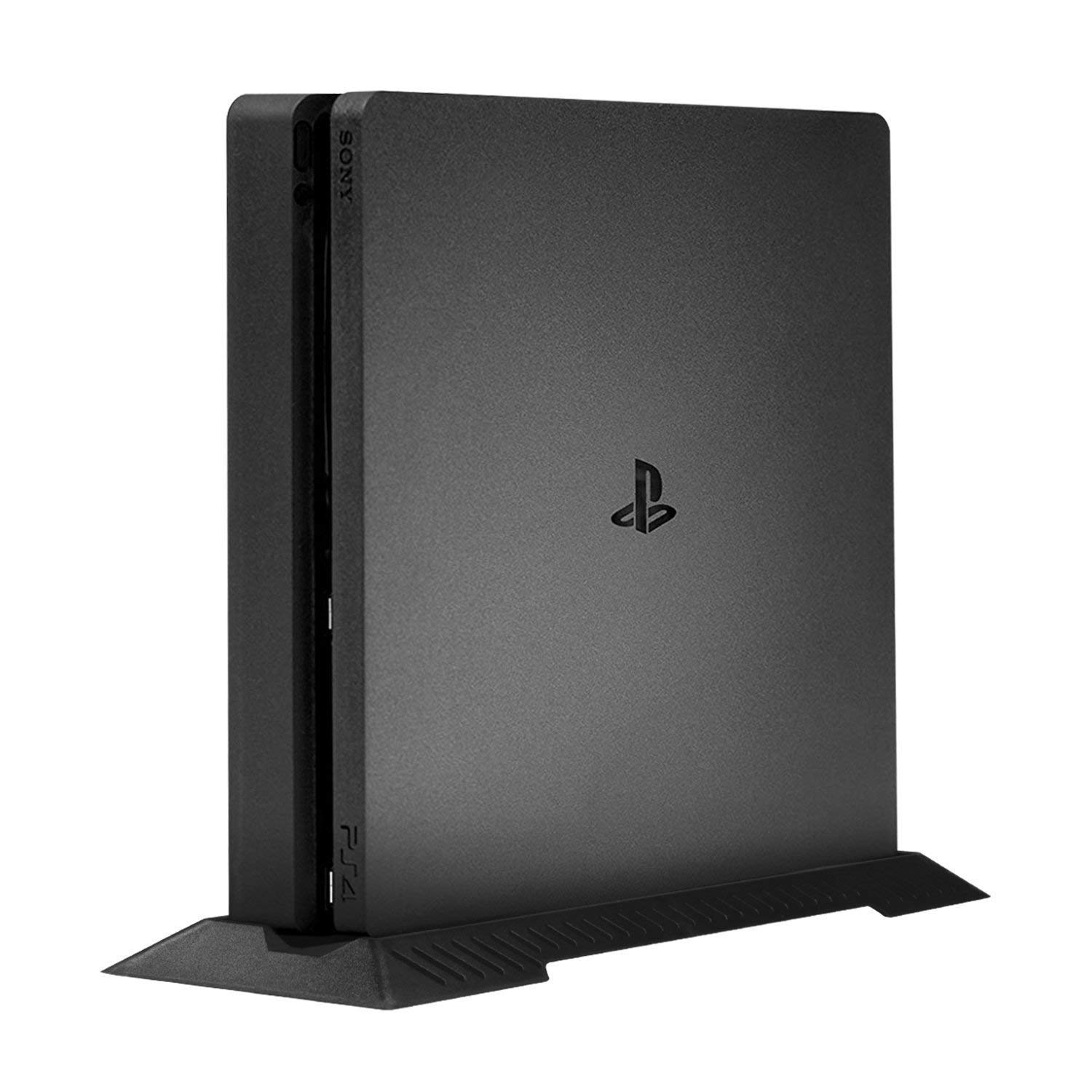 PS4 Slim Vertical Stand with Non-Slip Feet - Secure Gaming Console Holder for Compact Spaces | Perfect for Bedroom, Living Room & Gaming Setup