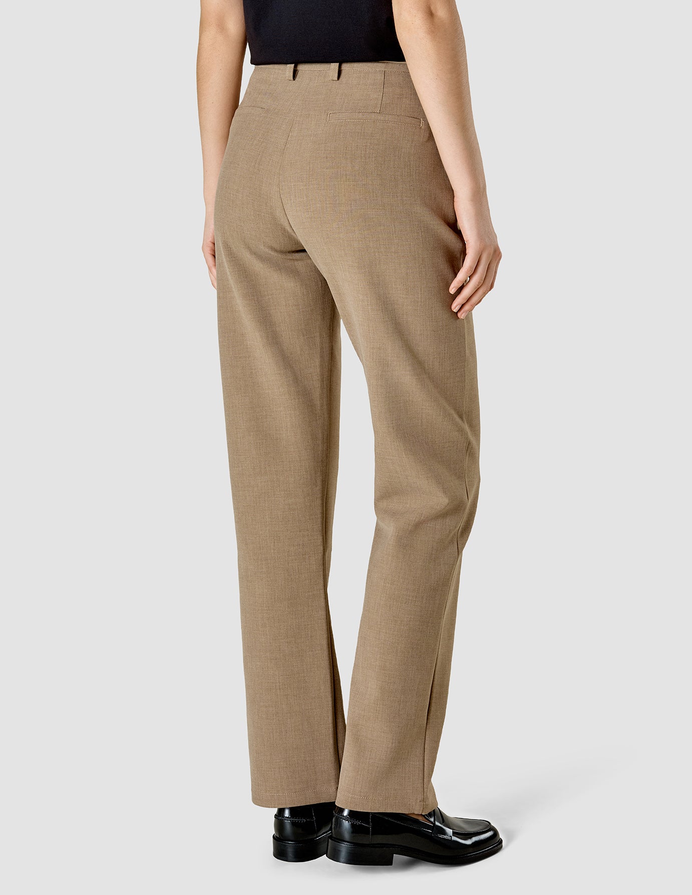 Best Straight Leg Pants for Women - Classic Cappuccino Color | Comfortable Office Wear & Casual Outfits