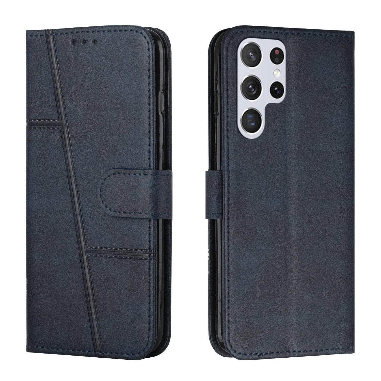Premium Leather Wallet Case for Samsung Galaxy S22 Ultra with Lanyard - Stylish & Protective Phone Cover for Everyday Use, Travel, and Business