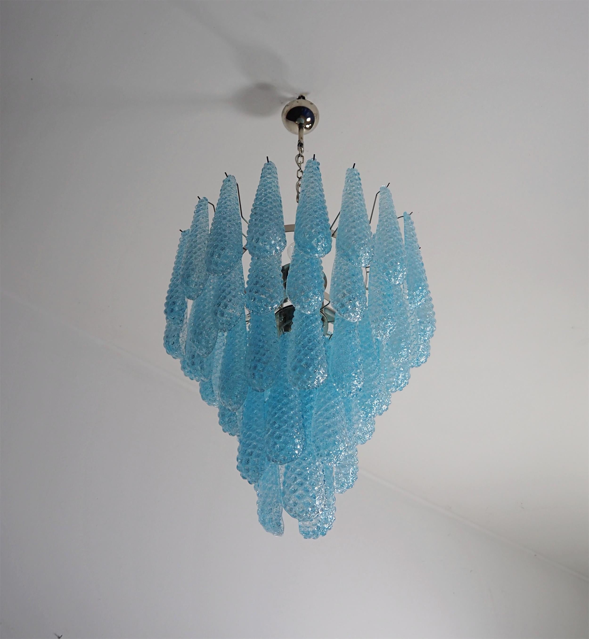 Murano Glass Water Drop Chandelier - Elegant Handcrafted Venetian Lighting for Dining Room, Bedroom & Entryway