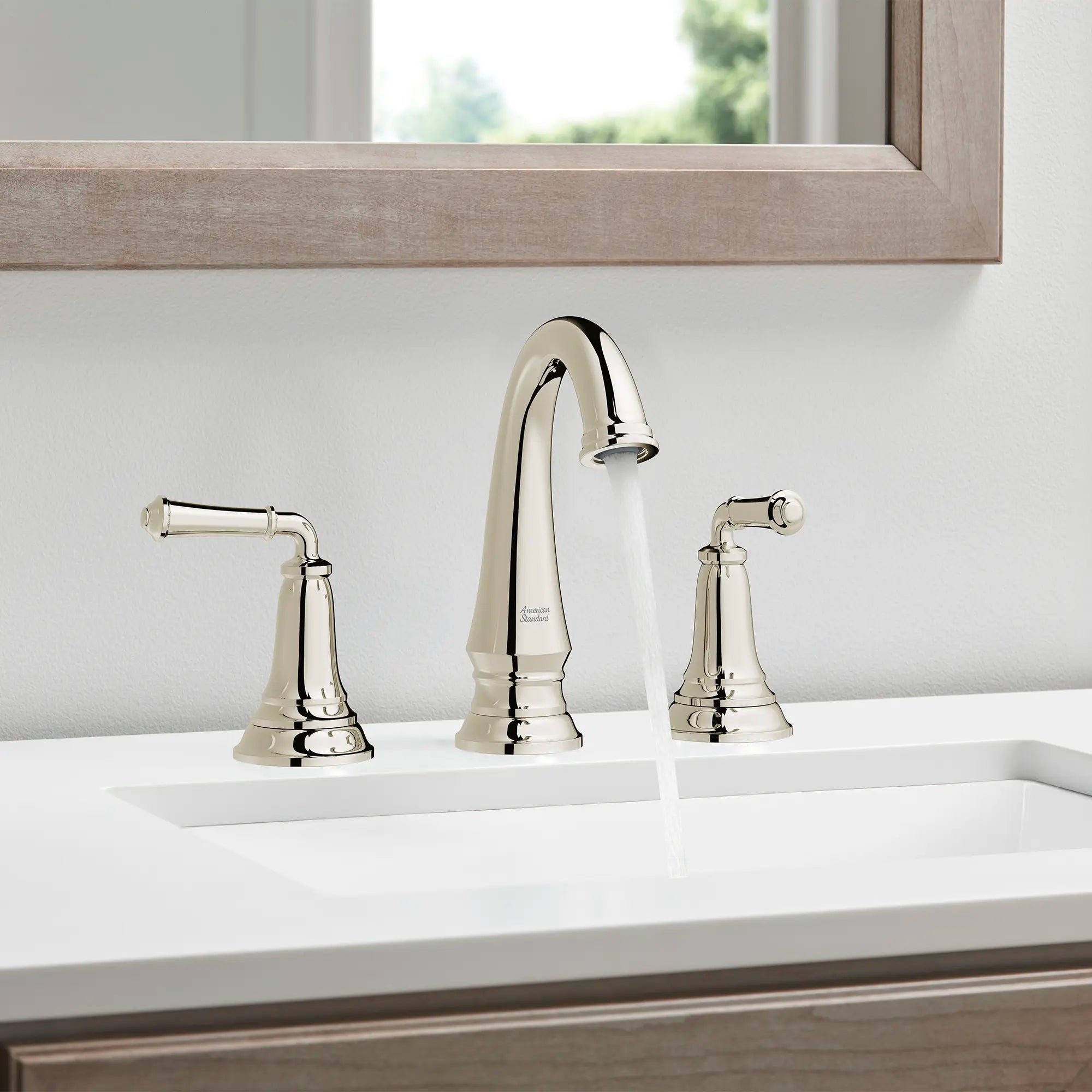 Delancey® 8 Inch Widespread 2 Handle Bathroom Faucet - 1.2 GPM/4.5 LPM Water-Saving Design with Lever Handles - Perfect for Vanities, Powder Rooms & Guest Bathrooms