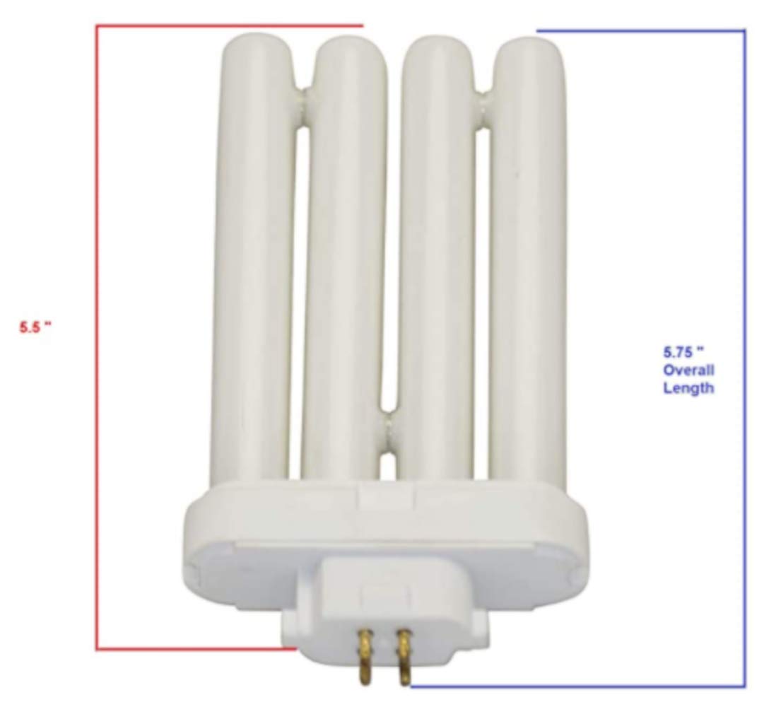 Lumenivo FML 27W 4100K Cool White Fluorescent Light Bulb - 4 Pin Plug-in CFL Replacement Bulb for Reading Lamps, Floor Lights, and Grow Lights - Energy Efficient 41K Daylight Bulbs (2 Pack) - Perfect for Home Office, Study Room, and Indoor Gardening