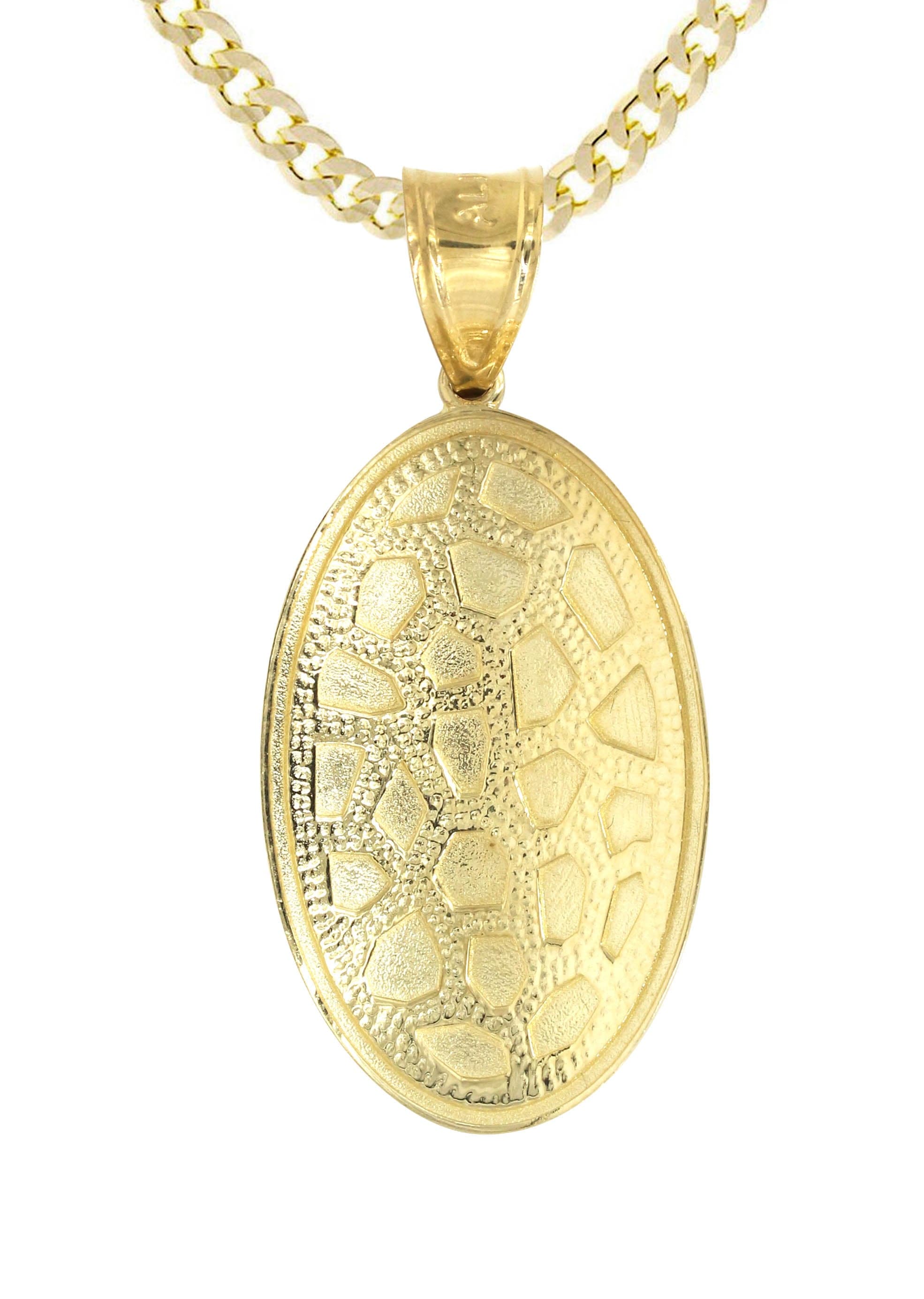 10K Yellow Gold Nugget Necklace for Women - 15.8 Grams Solid Gold Chunky Chain Necklace | Perfect for Casual Wear, Layering & Gift Giving