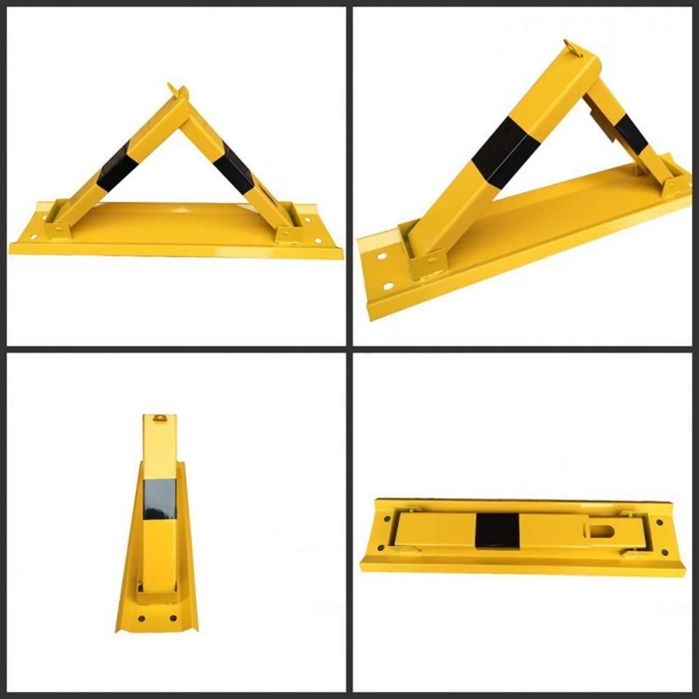 Anti-Rolling Parking Barrier Lock with Key - Heavy Duty Triangular Crash-Proof Bollard for Secure Vehicle Parking | Perfect for Driveways, Garages & Parking Lots