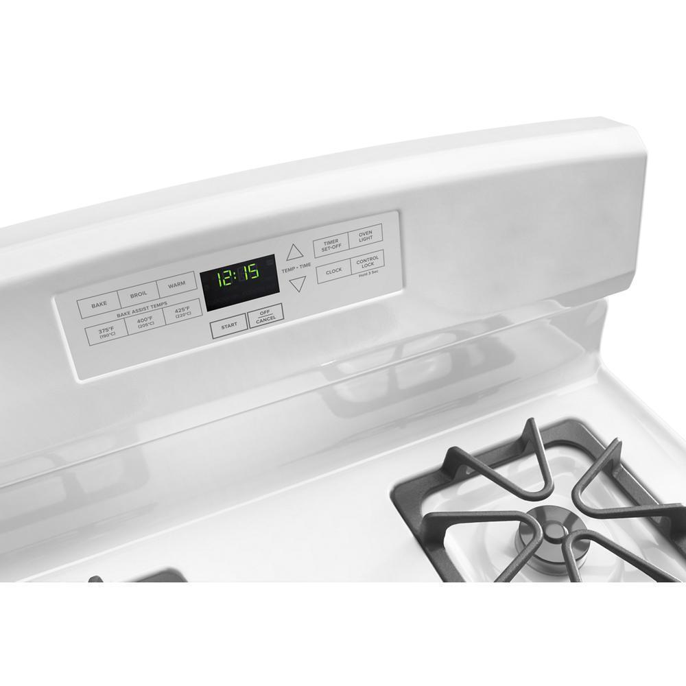 Amana AGR6303MMW 30 Inch Gas Range with Bake Assist Temperature Control - Perfect for Home Kitchens, Baking & Cooking