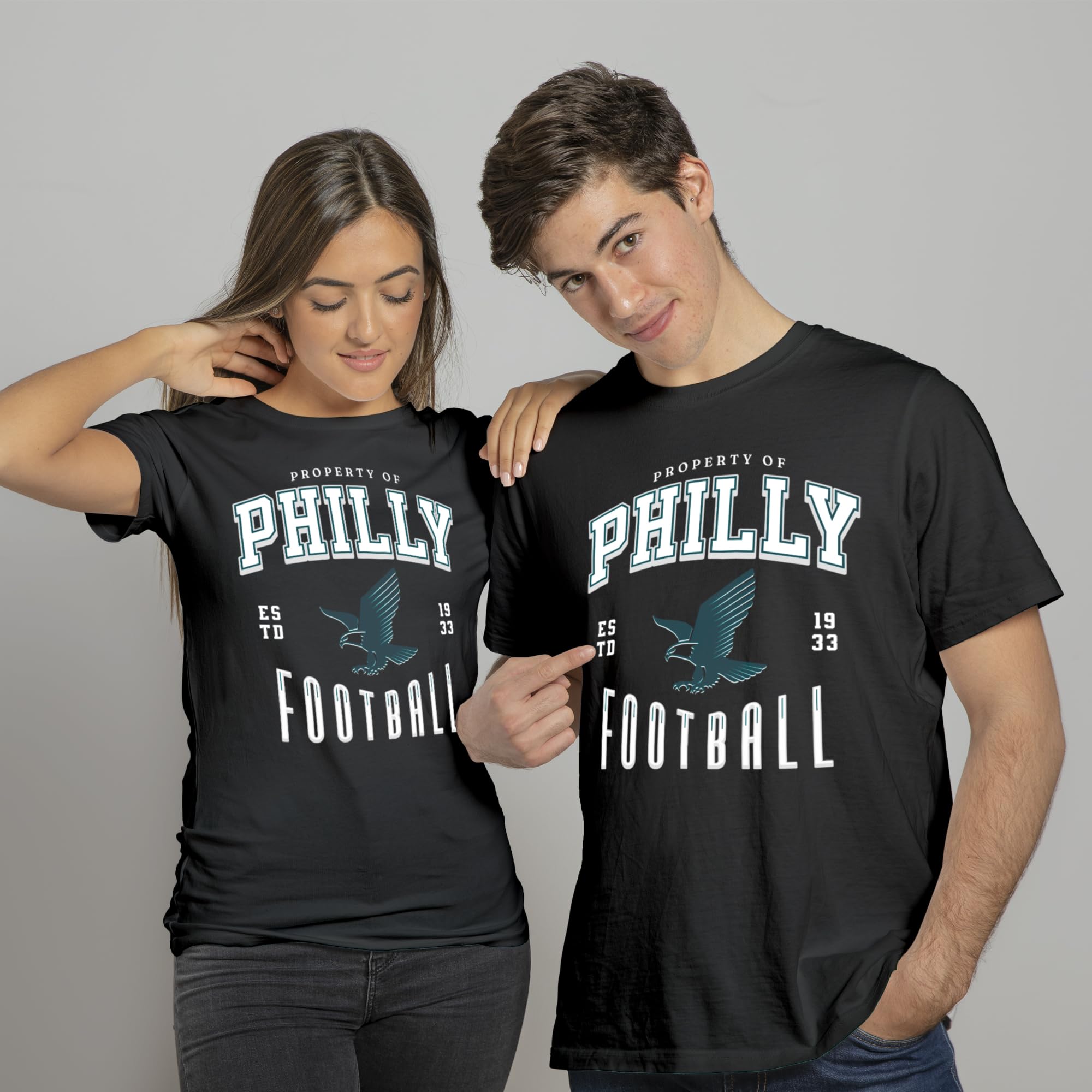 Philadelphia Eagles Football Shirt for Women - Official NFL Team Apparel, Stylish Eagle Graphic Tee - Perfect for Game Day, Tailgating & Fan Support