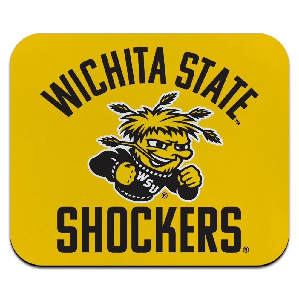 Wichita State Shocker Low Profile Thin Gaming Mouse Pad - Non-Slip Rubber Base, Smooth Surface for PC, Laptop, Office & Home Use