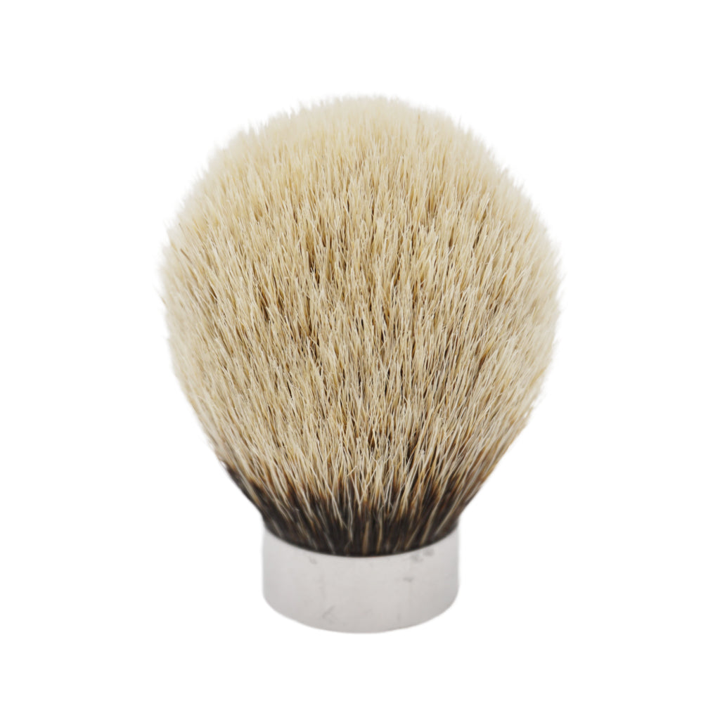 Premium 26mm Shavemac Silvertip 2-Band Badger Hair Shaving Brush Knot - Bulb Shape for Wet Shaving & Luxury Grooming - Perfect for Straight Razors, Safety Razors & Traditional Shaving Kits