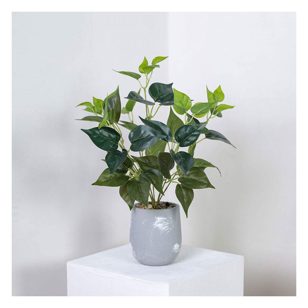 Artificial Bonsai Tree - Realistic Small Fake Plant for Home & Office Decor - Mini Simulation Potted Plant with Plastic Leaves - Perfect for Desk, Shelf, Living Room, and Workspace Decoration