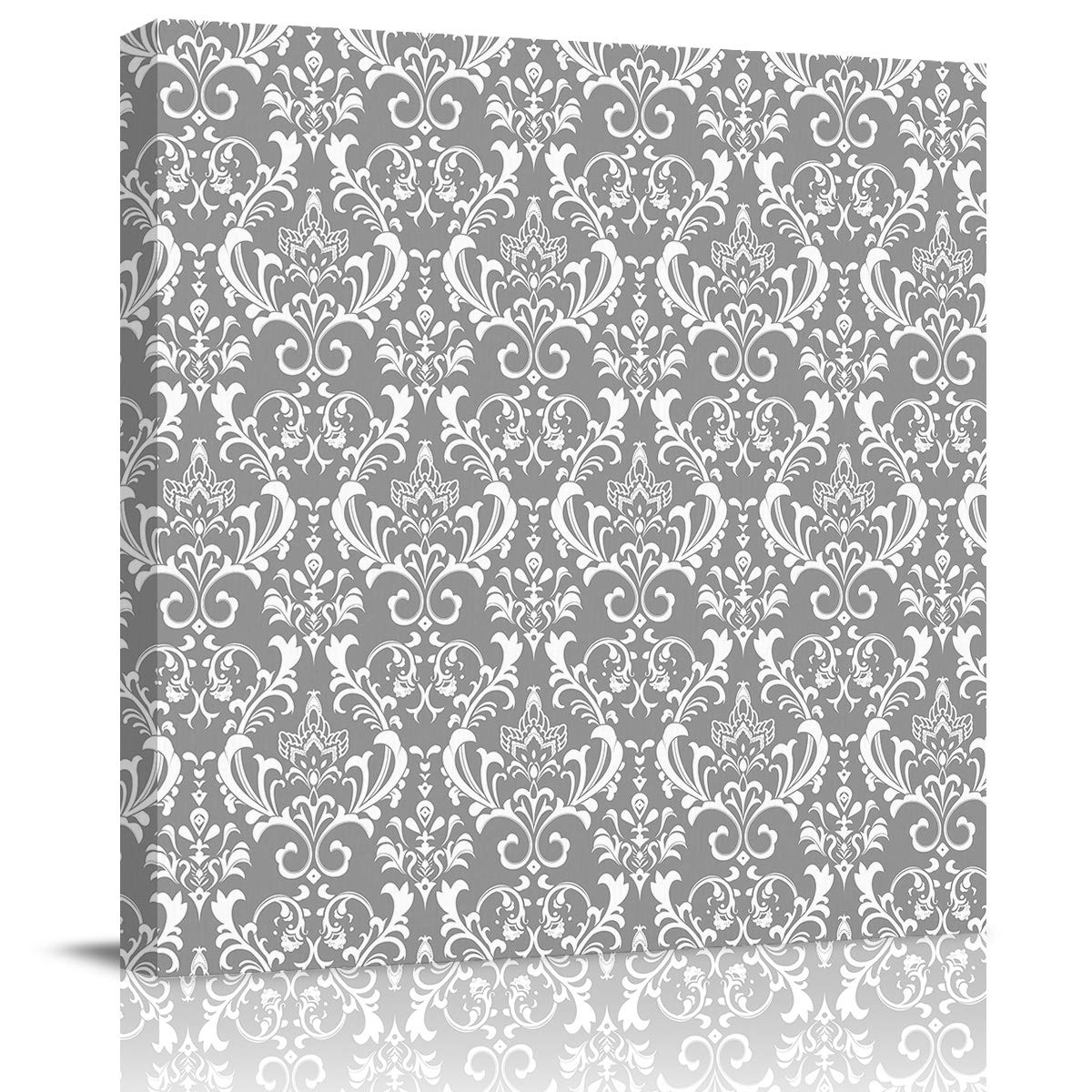 Framed Canvas Wall Art - 24x24 Inch Classical European Flowers Painting, Bathroom & Office Decor, Perfect for Living Room, Bedroom, and Workspace