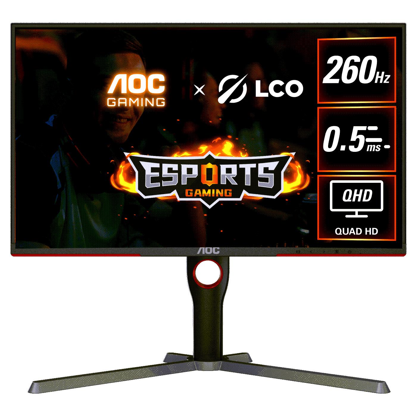 AOC Q27G3ZN 27-inch QHD 2560x1440 IPS 260Hz 1ms Gaming Monitor - High Refresh Rate for Competitive Gaming & Esports | Perfect for FPS, Racing & Action Games