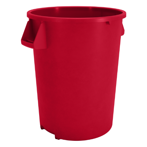 Carlisle 84103205 32 Gallon Red Bronco Round Waste Bin & Food Storage Container - Ideal for Restaurants, Kitchens, and Outdoor Events