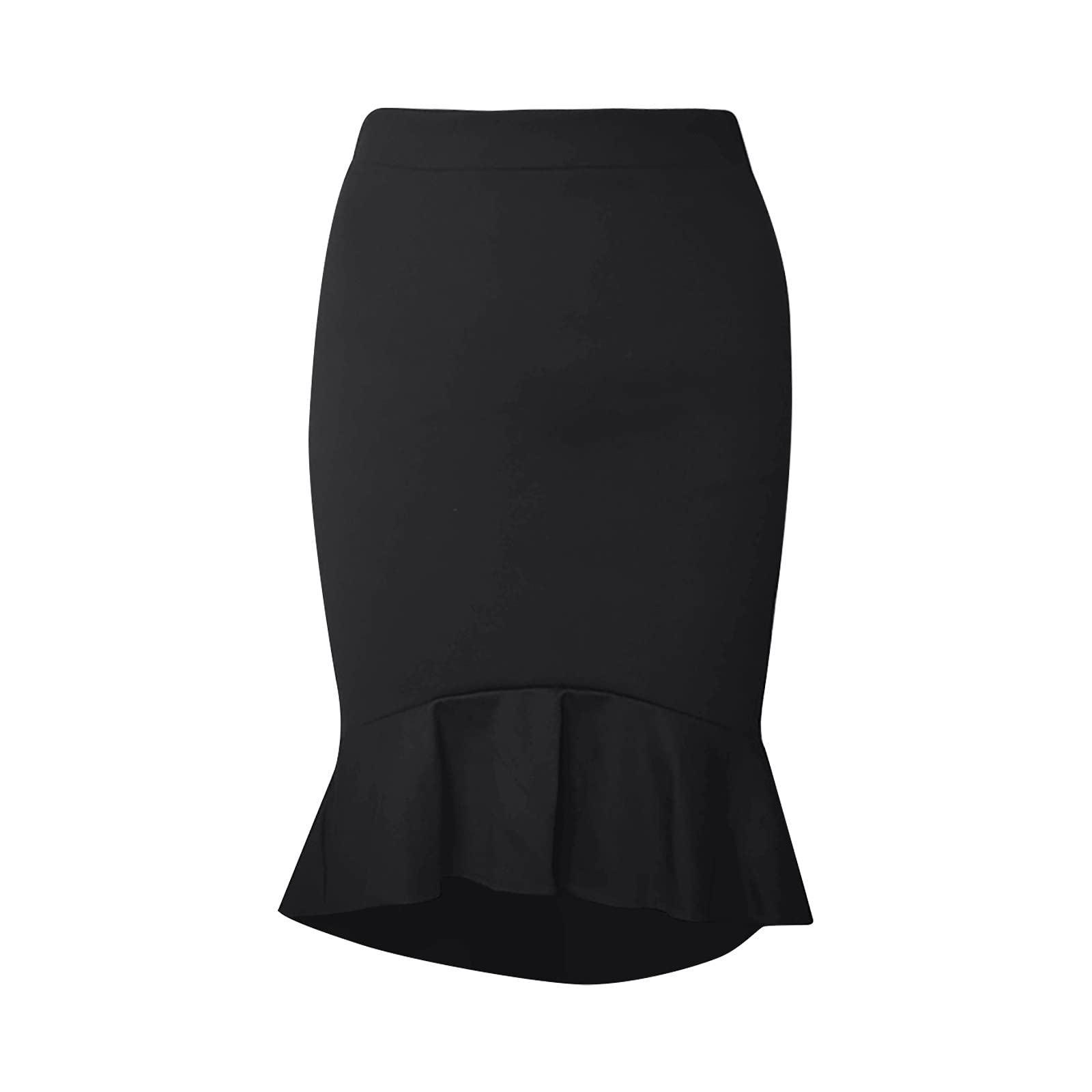 Women's High Waist Midi Skirt - Stretchy Athletic Skirt with Drawstring & Pockets - Casual Wrap Skirt for Yoga, Running, Travel & Everyday Wear